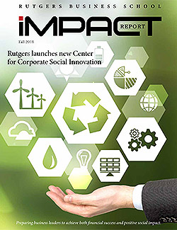 Cover of the 2018 fall impact report which features a hand held out with palm upward with icons hovering above it.