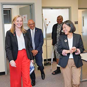 Kelly Broznya, the center’s director, and Tendai D. Ndoro, regional director