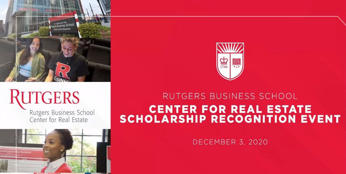 Center for Real Estate celebrates 2020 scholarship winners | Rutgers ...