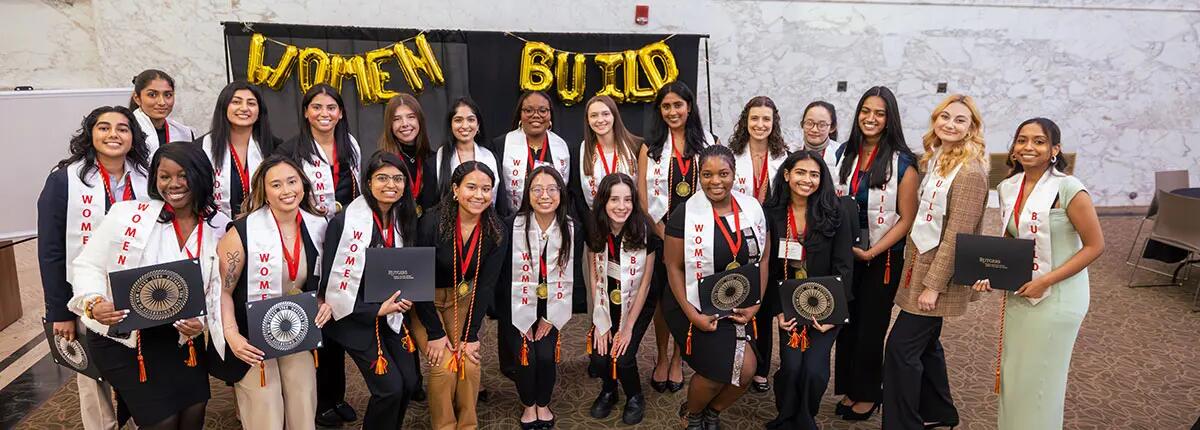 group of women build students