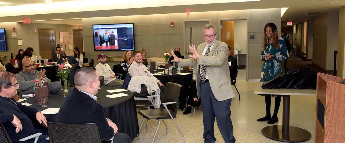 A speaker at an EPI event