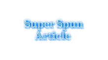 Super Spun Article